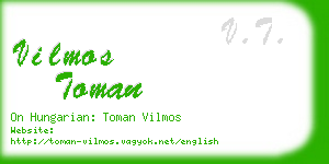 vilmos toman business card